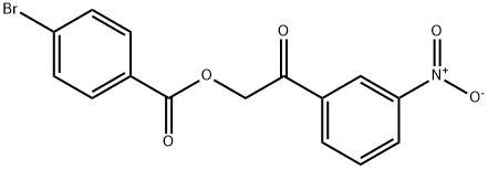 2-{3-nitrophenyl}-2-oxoethyl 4-bromobenzoate Structure