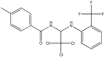 4-methyl-N-{2,2,2-trichloro-1-[2-(trifluoromethyl)anilino]ethyl}benzamide Structure