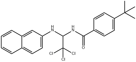 4-tert-butyl-N-[2,2,2-trichloro-1-(2-naphthylamino)ethyl]benzamide Structure