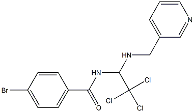 4-bromo-N-{2,2,2-trichloro-1-[(pyridin-3-ylmethyl)amino]ethyl}benzamide|