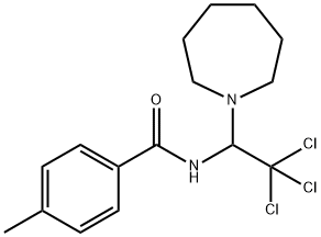 N-(1-azepan-1-yl-2,2,2-trichloroethyl)-4-methylbenzamide Structure