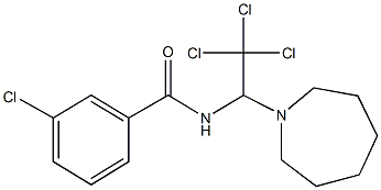 N-(1-azepan-1-yl-2,2,2-trichloroethyl)-3-chlorobenzamide Structure