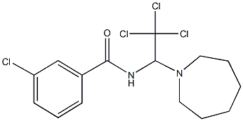 N-(1-azepan-1-yl-2,2,2-trichloroethyl)-3-chlorobenzamide 化学構造式