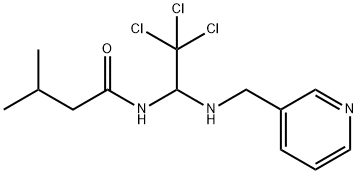 3-methyl-N-{2,2,2-trichloro-1-[(3-pyridinylmethyl)amino]ethyl}butanamide 化学構造式