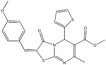 methyl 2-(4-methoxybenzylidene)-7-methyl-3-oxo-5-(2-thienyl)-2,3-dihydro-5H-[1,3]thiazolo[3,2-a]pyrimidine-6-carboxylate|