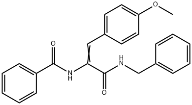 N-[1-[(benzylamino)carbonyl]-2-(4-methoxyphenyl)vinyl]benzamide 结构式
