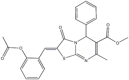 methyl 2-[2-(acetyloxy)benzylidene]-7-methyl-3-oxo-5-phenyl-2,3-dihydro-5H-[1,3]thiazolo[3,2-a]pyrimidine-6-carboxylate|