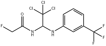 2-fluoro-N-{2,2,2-trichloro-1-[3-(trifluoromethyl)anilino]ethyl}acetamide Struktur