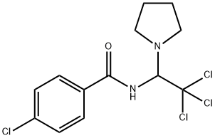 4-chloro-N-(2,2,2-trichloro-1-pyrrolidin-1-ylethyl)benzamide,324072-90-4,结构式