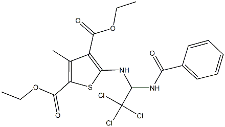 324072-93-7 diethyl 5-{[1-(benzoylamino)-2,2,2-trichloroethyl]amino}-3-methyl-2,4-thiophenedicarboxylate