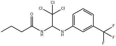 N-{2,2,2-trichloro-1-[3-(trifluoromethyl)anilino]ethyl}butanamide Structure