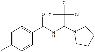 4-methyl-N-(2,2,2-trichloro-1-pyrrolidin-1-ylethyl)benzamide Structure