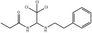 N-{2,2,2-trichloro-1-[(2-phenylethyl)amino]ethyl}propanamide 化学構造式