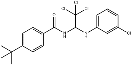 4-tert-butyl-N-[2,2,2-trichloro-1-(3-chloroanilino)ethyl]benzamide,324073-58-7,结构式