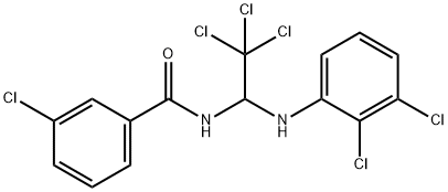 3-chloro-N-[2,2,2-trichloro-1-(2,3-dichloroanilino)ethyl]benzamide Structure