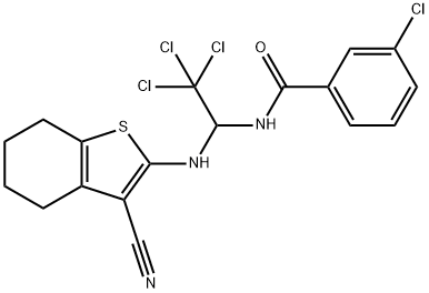 324073-75-8 3-chloro-N-{2,2,2-trichloro-1-[(3-cyano-4,5,6,7-tetrahydro-1-benzothien-2-yl)amino]ethyl}benzamide