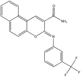 3-{[3-(trifluoromethyl)phenyl]imino}-3H-benzo[f]chromene-2-carboxamide,324525-86-2,结构式