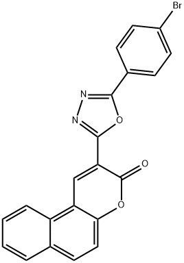 2-[5-(4-bromophenyl)-1,3,4-oxadiazol-2-yl]-3H-benzo[f]chromen-3-one 结构式