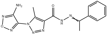 1-(4-amino-1,2,5-oxadiazol-3-yl)-5-methyl-N'-(1-phenylethylidene)-1H-1,2,3-triazole-4-carbohydrazide|