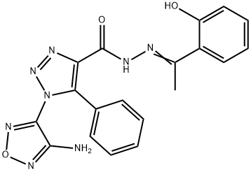 1-(4-amino-1,2,5-oxadiazol-3-yl)-N'-[1-(2-hydroxyphenyl)ethylidene]-5-phenyl-1H-1,2,3-triazole-4-carbohydrazide Structure