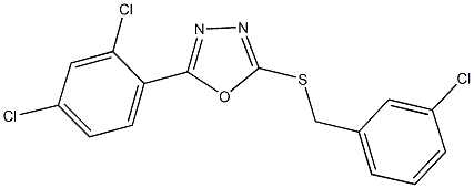 3-chlorobenzyl 5-(2,4-dichlorophenyl)-1,3,4-oxadiazol-2-yl sulfide Structure