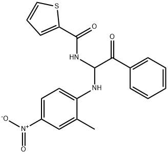 N-(1-{4-nitro-2-methylanilino}-2-oxo-2-phenylethyl)-2-thiophenecarboxamide Struktur