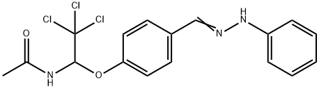 N-{2,2,2-trichloro-1-[4-(2-phenylcarbohydrazonoyl)phenoxy]ethyl}acetamide|