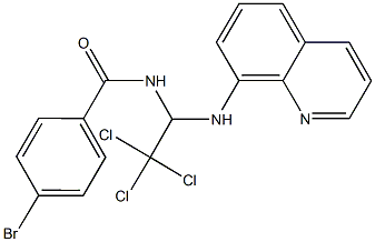 4-bromo-N-[2,2,2-trichloro-1-(8-quinolinylamino)ethyl]benzamide Structure