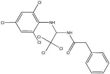 2-phenyl-N-[2,2,2-trichloro-1-(2,4,6-trichloroanilino)ethyl]acetamide 结构式