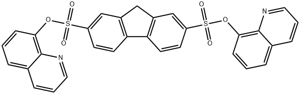 diquinolin-8-yl 9H-fluorene-2,7-disulfonate 化学構造式