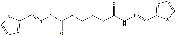 N'~1~,N'~6~-bis(2-thienylmethylene)hexanedihydrazide 结构式