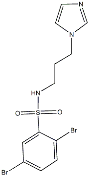 2,5-dibromo-N-[3-(1H-imidazol-1-yl)propyl]benzenesulfonamide,324775-99-7,结构式