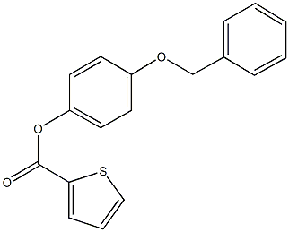 4-(benzyloxy)phenyl thiophene-2-carboxylate Struktur