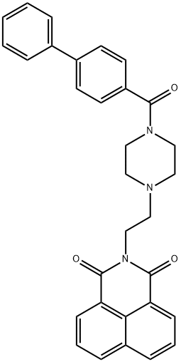 2-{2-[4-([1,1'-biphenyl]-4-ylcarbonyl)-1-piperazinyl]ethyl}-1H-benzo[de]isoquinoline-1,3(2H)-dione,324779-88-6,结构式