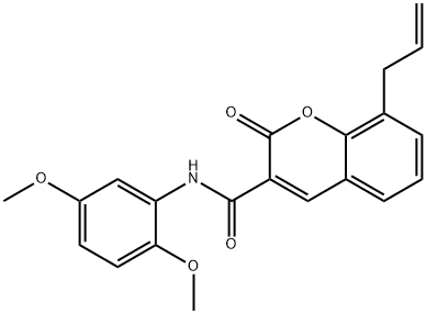 8-allyl-N-(2,5-dimethoxyphenyl)-2-oxo-2H-chromene-3-carboxamide,325471-94-1,结构式