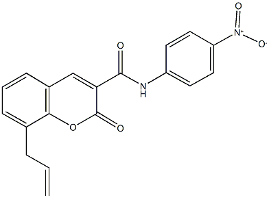 8-allyl-N-{4-nitrophenyl}-2-oxo-2H-chromene-3-carboxamide 化学構造式