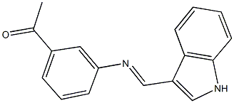 1-{3-[(1H-indol-3-ylmethylene)amino]phenyl}ethanone Structure