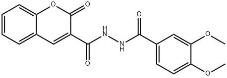 N'-(3,4-dimethoxybenzoyl)-2-oxo-2H-chromene-3-carbohydrazide Structure