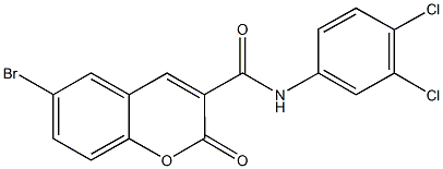 6-bromo-N-(3,4-dichlorophenyl)-2-oxo-2H-chromene-3-carboxamide 结构式