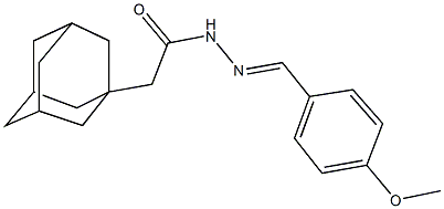 2-(1-adamantyl)-N'-(4-methoxybenzylidene)acetohydrazide Structure