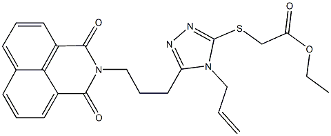 ethyl ({4-allyl-5-[3-(1,3-dioxo-1H-benzo[de]isoquinolin-2(3H)-yl)propyl]-4H-1,2,4-triazol-3-yl}sulfanyl)acetate Structure