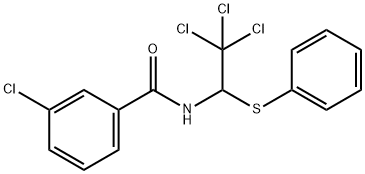 3-chloro-N-[2,2,2-trichloro-1-(phenylsulfanyl)ethyl]benzamide,325479-82-1,结构式