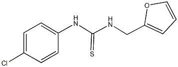 N-(4-chlorophenyl)-N'-(2-furylmethyl)thiourea 化学構造式