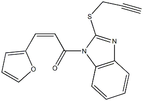 1-[3-(2-furyl)acryloyl]-2-(2-propynylsulfanyl)-1H-benzimidazole,325693-90-1,结构式