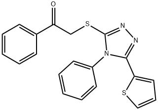 325694-51-7 1-phenyl-2-{[4-phenyl-5-(2-thienyl)-4H-1,2,4-triazol-3-yl]sulfanyl}ethanone