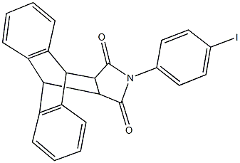 17-(4-iodophenyl)-17-azapentacyclo[6.6.5.0~2,7~.0~9,14~.0~15,19~]nonadeca-2,4,6,9,11,13-hexaene-16,18-dione Structure