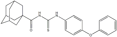 N-(1-adamantylcarbonyl)-N'-(4-phenoxyphenyl)thiourea Struktur