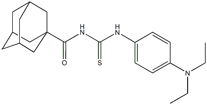 N-(1-adamantylcarbonyl)-N'-[4-(diethylamino)phenyl]thiourea Struktur