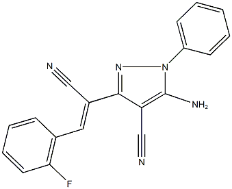 5-amino-3-[1-cyano-2-(2-fluorophenyl)vinyl]-1-phenyl-1H-pyrazole-4-carbonitrile|