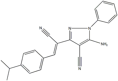 5-amino-3-[1-cyano-2-(4-isopropylphenyl)vinyl]-1-phenyl-1H-pyrazole-4-carbonitrile|